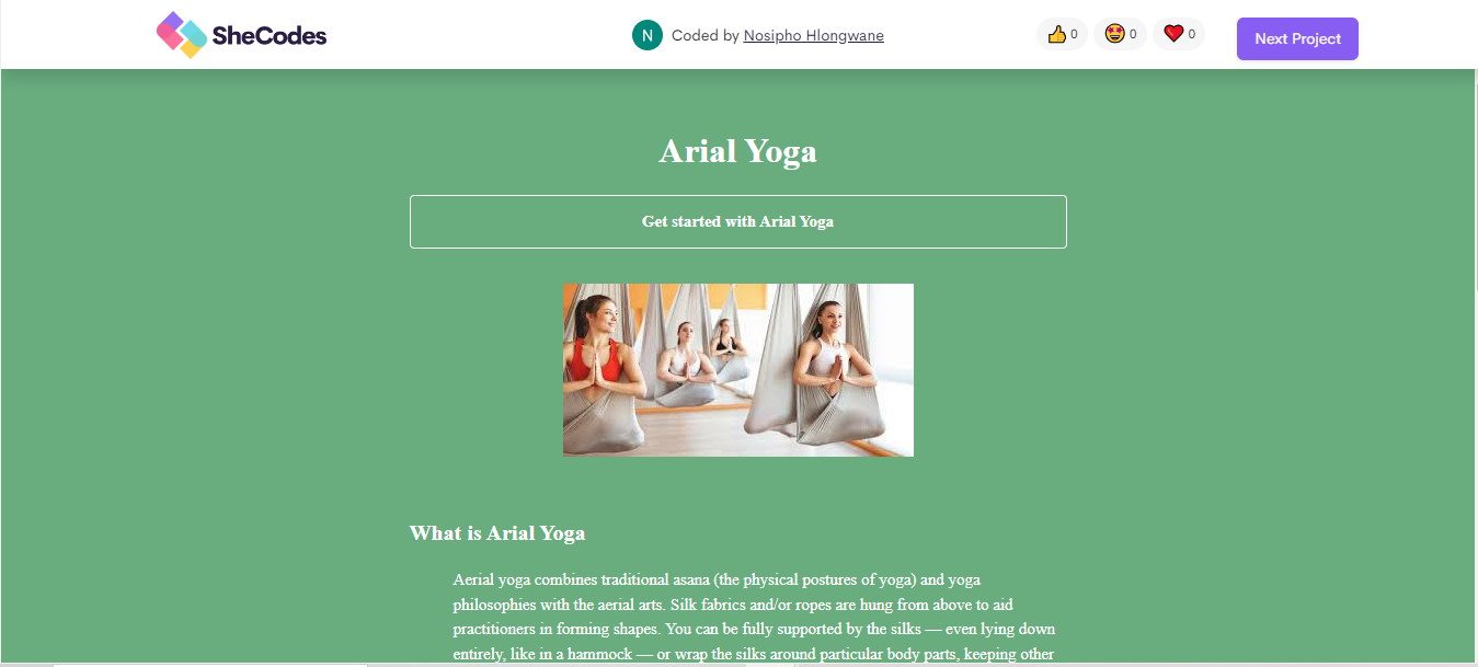 Ariel Yoga screenshot